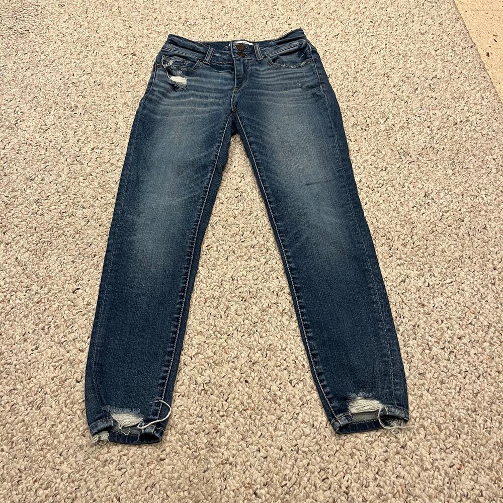 BKE Stella Mid Rise Slim Fit Ankle Skinny Jeans 25 Normcore Casual Grunge Denim